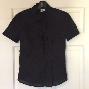 Black blouse short sleeve blouse